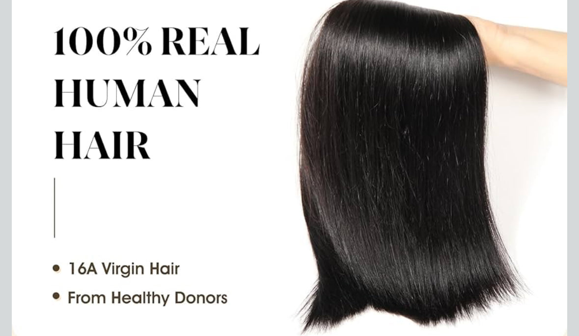 Straight hair bundles and closure 18” 20” 22”
