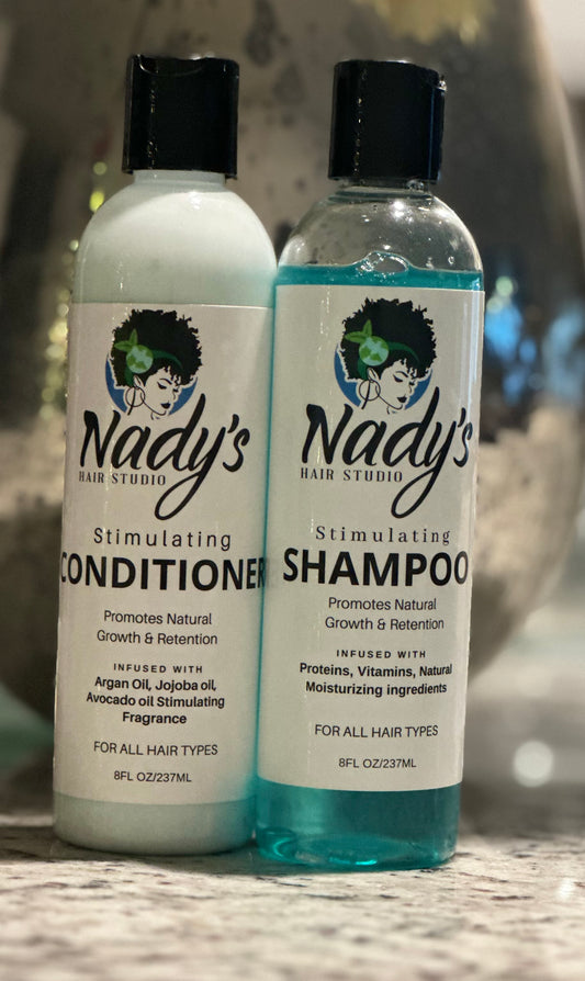 Growth stimulating shampoo and conditioner